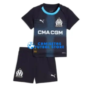 Maglia Olympique Marsella 2ª Calcio 2025/2026 Blu Marino Bambino Kit