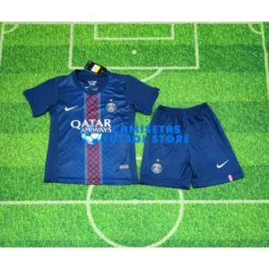 Maglia PSG 1ª Calcio 2025/2026 con Estrella Blu Bambino Kit