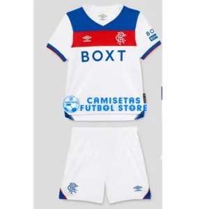 Maglia Rangers FC 2ª Calcio 2025/2026 Bianco Bambino Kit