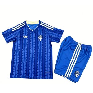 Maglia Svezia 2ªCalcio 2026/2027 Bambino Kit