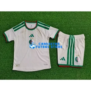 Maglia Algeria 1ªCalcio Mundial 2026 Bianco Bambino Kit(EDIZIONE GIOCATORE)